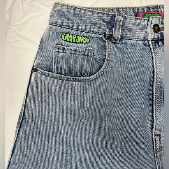 Empyre Tori Patch Baggy Wide Leg Skate Cargo Denim Jeans 8 - Picture 5 of 12